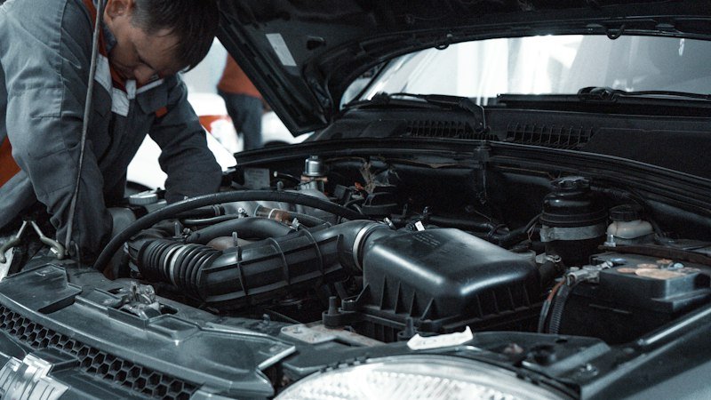 Inspección técnica de vehículo y motor en taller